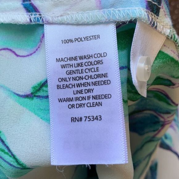 St. Tropez West Nature Plant Sleeveless Blouse Tank - Picture 7 of 8